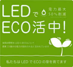 LEDでECO活中！