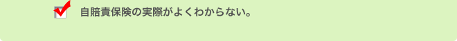 自賠責保険の実際がよくわからない。